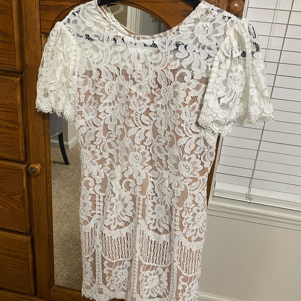 entro Blush Lace Mini Dress - Picture 4 of 5